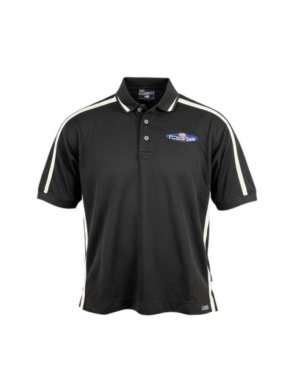 NHRA Powerade Drag Racing Series Pro Celebrity Polo Shirt XL Black & White
